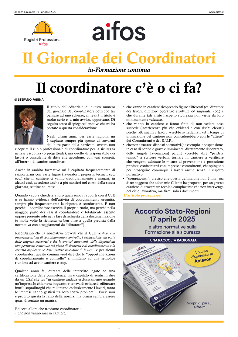 Il Giornale dei Coordinatori - Ottobre 2025